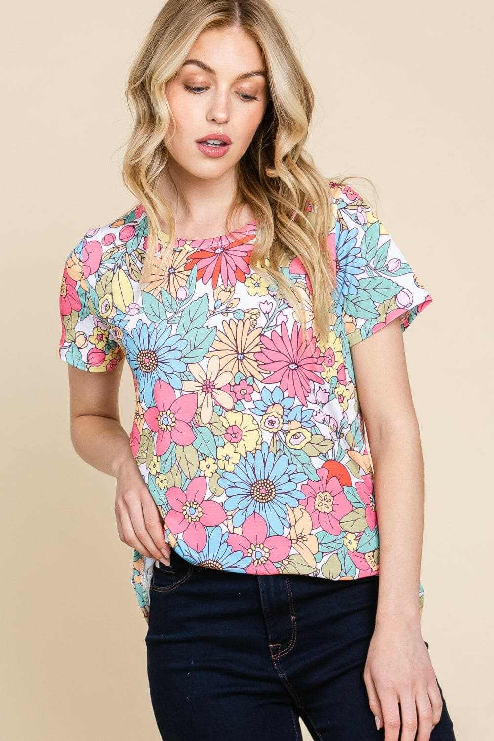 Chic floral tee by bombom - soft fabric - Love Salve